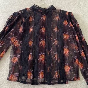 Topshop Lace Blouse